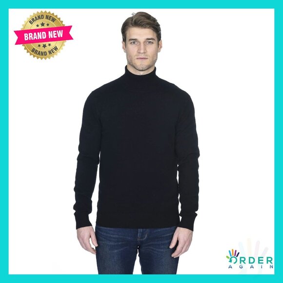 Merino Wool Turtleneck Sweater Classic Minimal Chic Pullover Long Sleeve